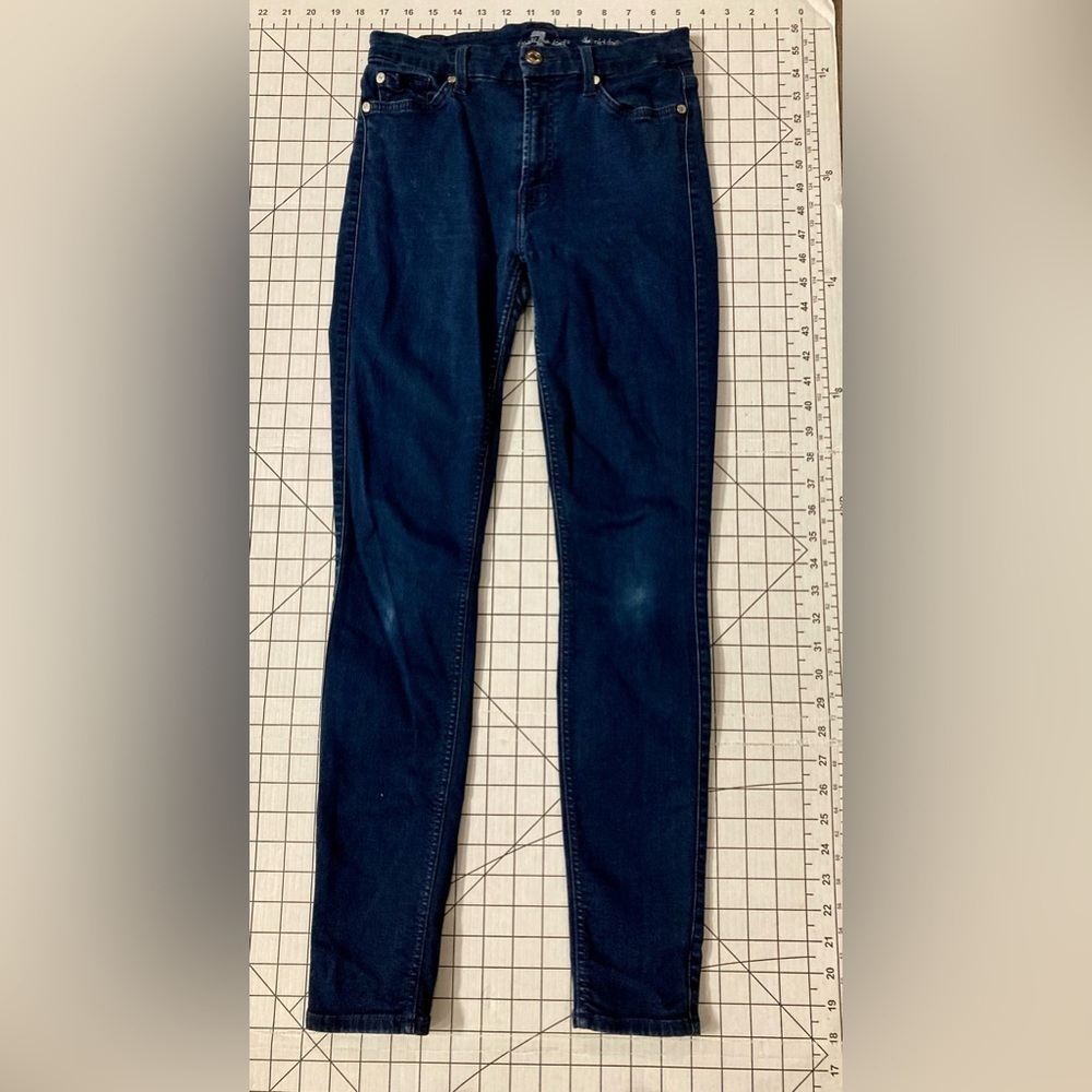 7 For All Mankind Women’s Size 28 Dark Wash Mid Rise Ankle Skinny Jeans